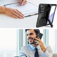 Etui pancerne do Samsung Galaxy Z Fold7 5G aluminiowe z podstawką i miejscem na rysik – czarne