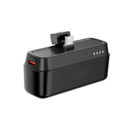 Powerbank XO PR244 5000 mAh 20W z wtykiem USB-C – kompaktowa moc w Twojej kieszeni - czarny