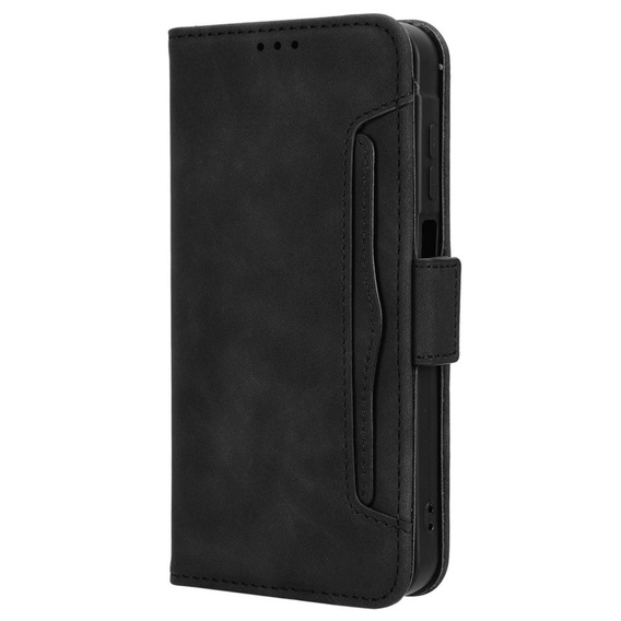 Etui z klapką do Motorola Moto G56 5G, Card Slot, czarne