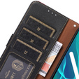 Etui z klapką do Motorola Edge 40 5G, KHAZNEH RFID, czarne / czerwone