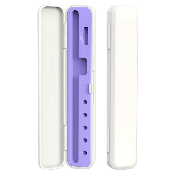 Etui na rysik Apple Pencil 1/2, Białe / Fioletowe