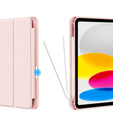 Etui do iPad 10.9" 2022 (10 gen.), Smart Pencil, z miejscem na rysik, różowe