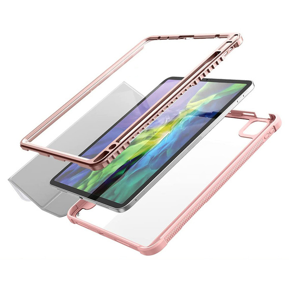 Etui do iPad Air 10.9" 2020 (4 gen.) / Pro 11" 2020/2018 (2/1 gen.), Suritch Full Body Marble, różowe