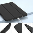Etui z klapką do Samsung Galaxy Tab A11+, Tri-fold, czarne