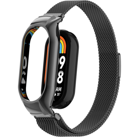 Pasek Bransoleta Milanese do Xiaomi Smart Mi Band 8 / Xiaomi Smart Mi Band 9, Czarny