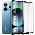 2x Szkło Hartowane do Xiaomi Redmi Note 14 5G / Poco M7 Pro 5G, ERBORD 3D pełne, szybka na cały ekran