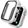 Bransoleta Milanese + Etui z osłoną na ekran do Apple Watch 1/2/3/4/5/6/SE 38/40/MM, Srebrny