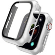 Bransoleta Milanese + Etui z osłoną na ekran do Apple Watch 1/2/3/4/5/6/SE 42/44MM, Srebrny