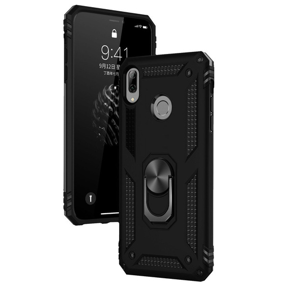 Etui pancerne do Huawei P20 Lite, Nox Case Ring, czarne