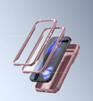 Etui pancerne do Google Pixel 9a, Dexnor Kickstand (Two Frames), różowe
