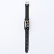 Pasek Silikonowy do Xiaomi Smart Band 10 / 9 / 8, Czarny / Zielony