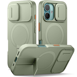 Etui do iPhone 16 Plus, Suritch Shockproof, do MagSafe, zielone