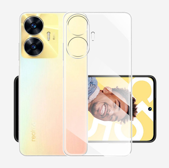 Etui cienkie do Realme C55, Slim, przezroczyste