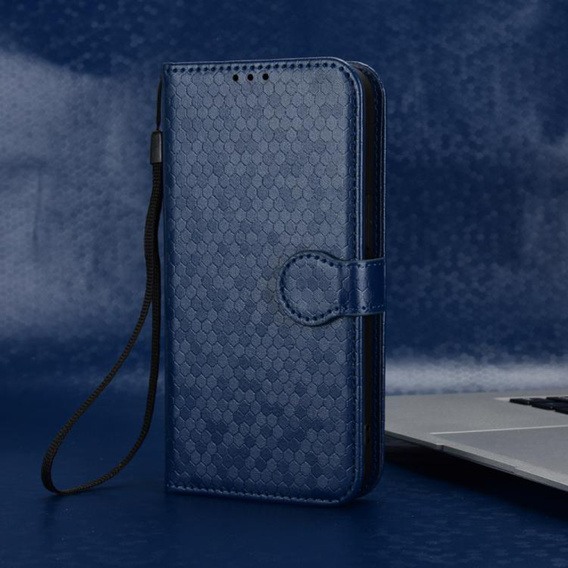 Etui z klapką do Realme Note 70T 4G, Wallet Rhombus, niebieskie