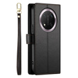 Etui z klapką do Honor Magic 7 Lite, Wallet Zipper Pocket, czarne