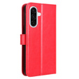 Etui z klapką do Samsung Galaxy A36 5G, Crazy Horse Wallet, czerwone