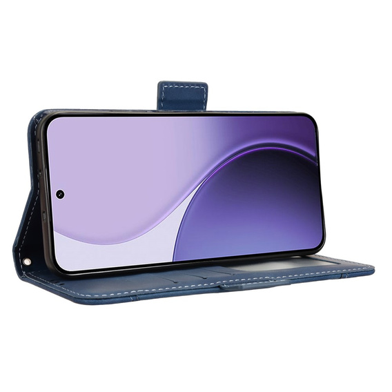 Etui z klapką do Oppo Reno 14, Card Slot, granatowe