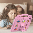 Etui do iPad 10.2" 2021/2020/2019 (9/8/7 gen.) / Air 10.5" 2019 (3 gen.) , Cute Patterns, z podstawką, Różowe