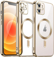 Etui do iPhone 11, Electro MagSafe, złote + Szkło na ekran