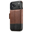 Etui z klapką 2w1 SUTENI do iPhone 17 Pro, do MagSafe, brązowe