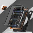 Etui do iPad Pro 13" 2024 (7 gen.), Pancerne obrotowe 360, Czarne