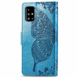 Etui z klapką do Samsung Galaxy A51 4G, Butterfly, niebieskie