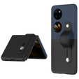 Etui Wristband Kickstand do Huawei P50 Pocket, Black/Dark Blue