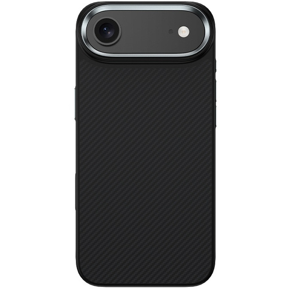 Etui BENKS Kevlar Armor PRO do iPhone Air, Carbon Fiber 600D A068, do MagSafe, aktywny przycisk – czarne