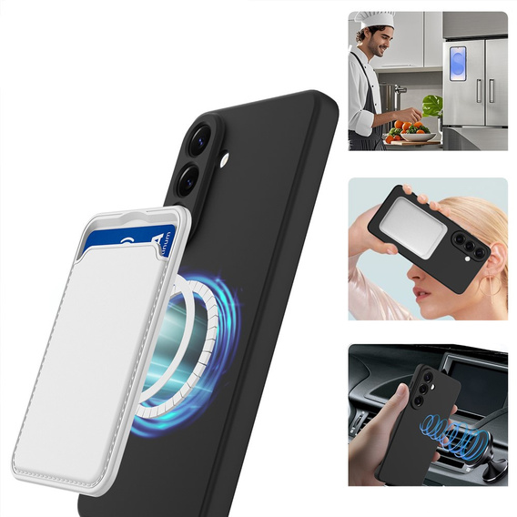 Etui do Samsung Galaxy A57 5G, Silicone Lite, do MagSafe, czarne