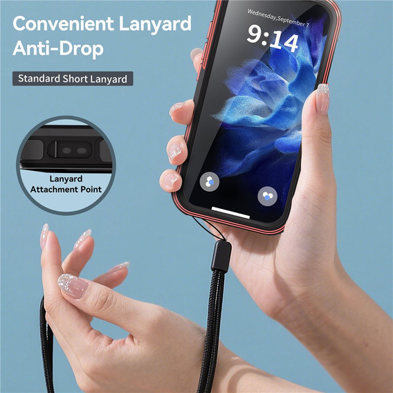 Etui Wodoodporne IP68 do iPhone 17 Pro, SHELLBOX GTM MagSafe, czarne