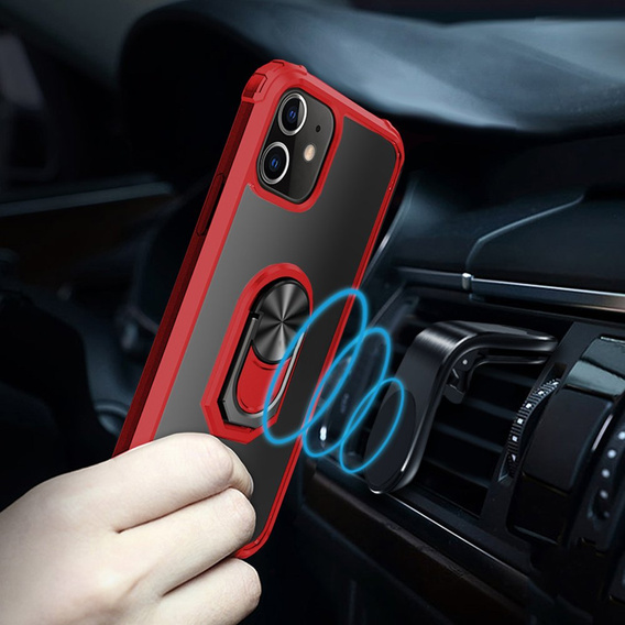 Etui Hybrid Ring do Iphone 12 Mini, Red