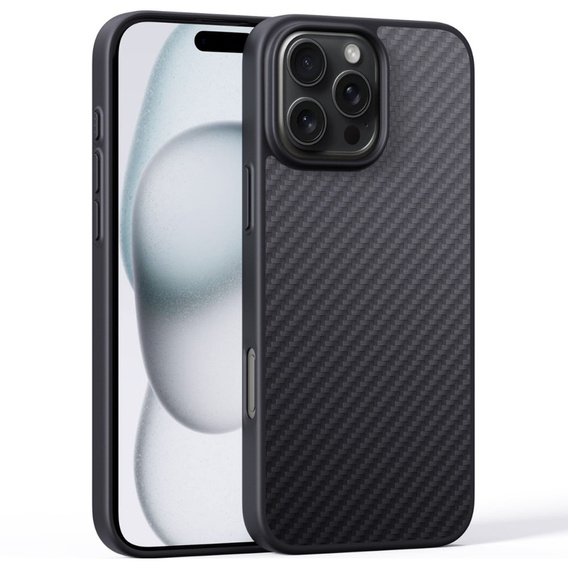 Etui do iPhone 16 Pro, Aramid Fiber Cover, czarne