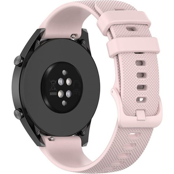 Pasek Silikonowy uniwersalny 22mm, z teksturą siatki, Różowy