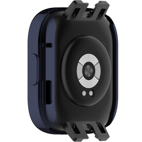 2w1 Etui Silikonowe z Osłoną na Ekran do Xiaomi Redmi Watch 3, Granatowe