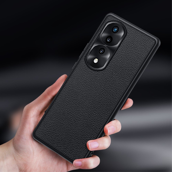 Etui skórzane do Honor 70 5G, Obudowa leather hybrid Case, Czarne