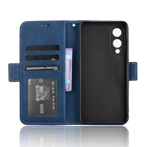 Etui z klapką do Samsung Galaxy S25 Edge, Card Slot, granatowe