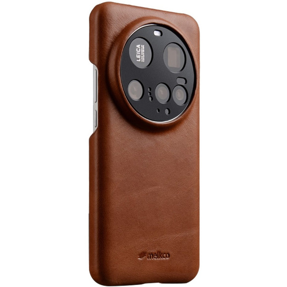 Etui MELKCO do Xiaomi 15 Ultra, skórzane, brązowe