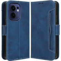 Etui z klapką do Oppo Reno 13F, Card Slot, granatowe