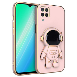 Zestaw Etui Electro do Samsung Galaxy M33, Astronauta, Różowe rose gold + Szkło