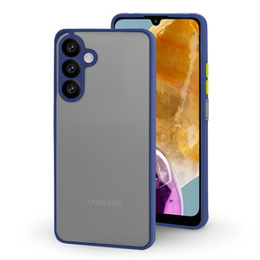 Etui silikonowe do Samsung Galaxy M15 5G, z ochroną aparatu, przezroczyste / niebieskie