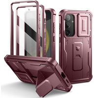 Etui pancerne do Samsung Galaxy S24 Plus, Dexnor Full Body, czerwone