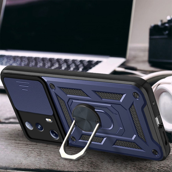 Etui pancerne do Xiaomi 13 Lite, CamShield Slide, niebieskie