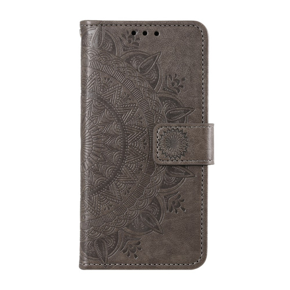 Etui z klapką do Xiaomi Redmi Note 13 Pro 4G / Redmi Note 14S / Poco M6 Pro 4G, Mandala Flower, szare