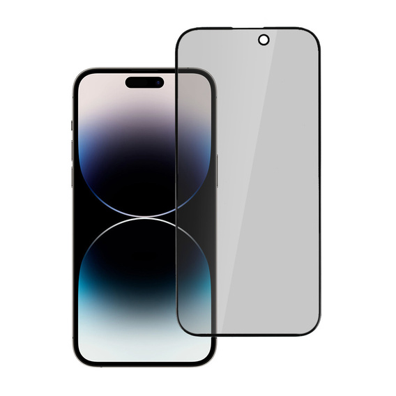 Szkło Hartowane Prywatyzujące do iPhone 17 Pro Max, Privacy Glass, czarne
