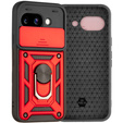 Etui pancerne do Google Pixel 9A, CamShield Slide, czerwone