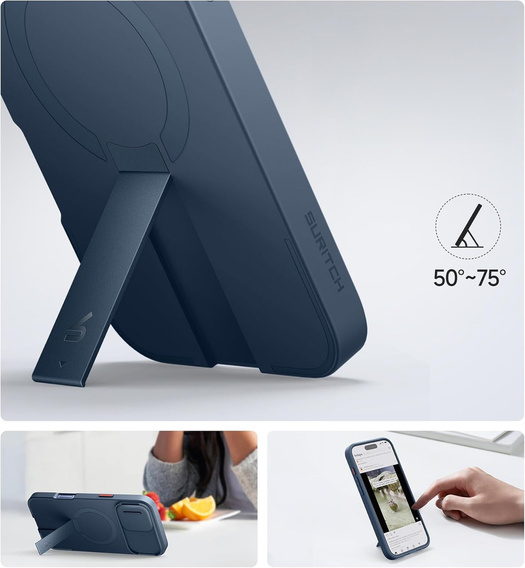 Etui do iPhone 16 Plus, Suritch Shockproof, do MagSafe, niebieskie