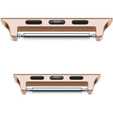 Zapięcie ze stali nierdzewnej do zegarka Apple Watch 1/2/3/4/5/6/7/8/9/10/11/SE Ultra 1/2/3 42/44/45/46/49mm, Rose Gold