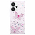 Etui do Xiaomi Redmi Note 13 Pro+, Glitter Butterfly, różowe