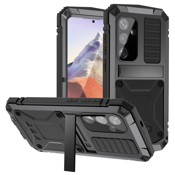 Etui pancerne do Samsung Galaxy S25, R-JUST, czarne
