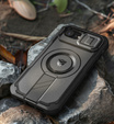 Etui pancerne do iPhone 16e, Dexnor CamProtect MagSafe, czarne